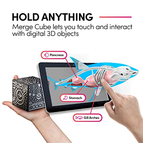 Merge Cube (2 Pack) Hold Anything - Hands-on Science and STEM Education | Digital Teaching Aids - Science Simulations and STEM Projects - Home School, Remote and in Classroom Learning - iOS & Android