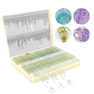 120 microscope slides with specimens for kids, prepared microscope slides for kids microbiology, prepared microscope slides for adults
