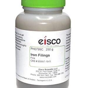 Fine Iron Filings for The Study of Magnetism, 250g - Eisco Labs - Made in The USA