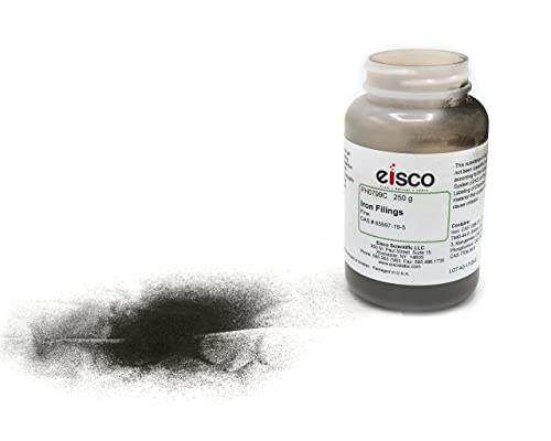 Fine Iron Filings for The Study of Magnetism, 250g - Eisco Labs - Made in The USA