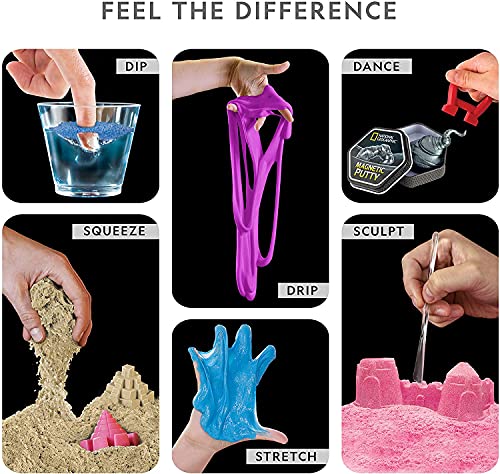 NATIONAL GEOGRAPHIC Sensory Science Kit - Mega Science Combo Kit for Kids, Includes Sensory Play Sand, Slime, Putty, and Other Sensory Experiments, Great Interactive Learning and Stress Relief Toy