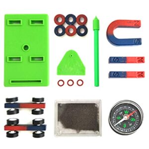 eudax labs junior science magnet set for education science experiment tools icluding bar/ring/horseshoe/compass magnets