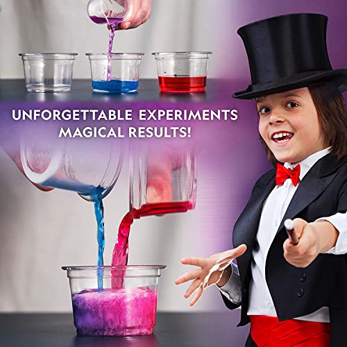 NATIONAL GEOGRAPHIC Magic Chemistry Set - Perform 10 Amazing Easy Tricks with Science, Create a Magic Show with White Gloves & Magic Wand, Great STEM Learning Science Kit for Boys and Girls