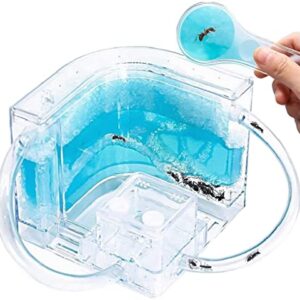 NAVADEAL Ant Farm Castle 2.0 with Connecting Tube, Ant Habitat Science Learning Kit, Best STEM 2021 Educational Kids Toy, Study Insect Behavior at Home & School, Plant Based Blue Gel 3D Maze Ecosystem