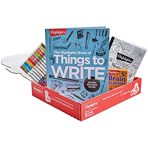 Highlights Book of Things to Write Activity Kit, Creative Writing Set for Kids Ages 7+