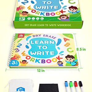 Coogam Learn to Write Workbook, Numbers Letters Practicing Book, ABC Alphabet Sight Words Handwriting Educational Montessori Toy for Home Classroom Kindergarten Preschool Kids