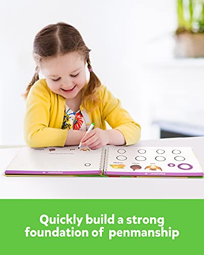 Coogam Learn to Write Workbook, Numbers Letters Practicing Book, ABC Alphabet Sight Words Handwriting Educational Montessori Toy for Home Classroom Kindergarten Preschool Kids