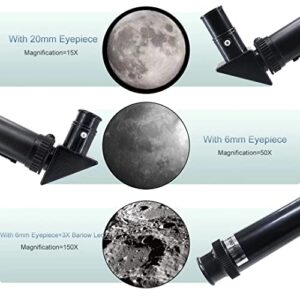 ToyerBee Telescope, 70mm telescopes for Adults Astronomy & Kids & Beginners, 300mm Portable Refractor Travel Telescope (15X-150X) with A Smartphone Adapter& A Wireless Remote, Astronomy Gifts for Kids