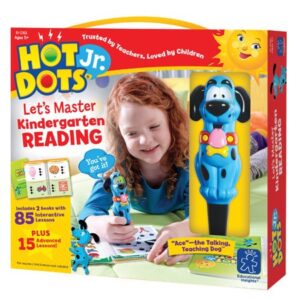educational insights hot dots jr. let’s master kindergarten reading set, homeschool & kindergarten learn to read workbooks, 2 books & interactive pen, 100 reading lessons, ages 5+