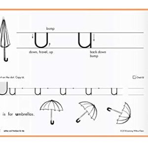 Learning Without Tears - Letters and Numbers for Me Student Workbook, Current Edition - Handwriting Without Tears Series - Kindergarten Writing Book - Capital Letters, Numbers - For School or Home Use