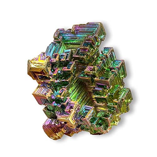 Natural Bismuth Ore,Rainbow Bismuth, Metal Crystal,Crystal Gifts,Mineral Specimen,Home Decoration,Rainbow Bismuth, Metal Crystal (Approx: 0.19-0.24Ib)