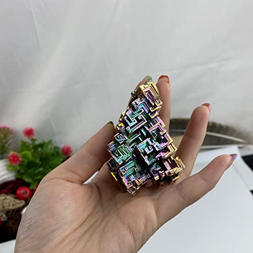 Natural Bismuth Ore,Rainbow Bismuth, Metal Crystal,Crystal Gifts,Mineral Specimen,Home Decoration,Rainbow Bismuth, Metal Crystal (Approx: 0.19-0.24Ib)