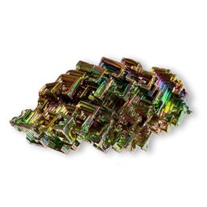 Natural Bismuth Ore,Rainbow Bismuth, Metal Crystal,Crystal Gifts,Mineral Specimen,Home Decoration,Rainbow Bismuth, Metal Crystal (Approx: 0.19-0.24Ib)