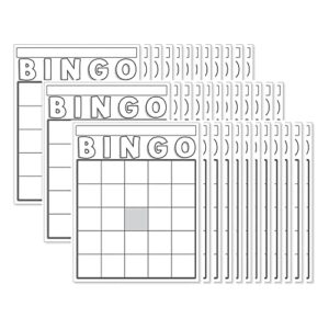hygloss products blank bingo cards, white, 36 per pack,hyg87130