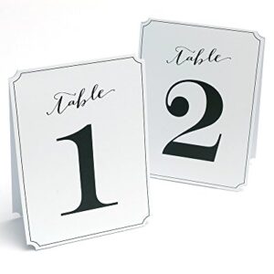 Gartner Studios Black & White Table Number 1-12, 4” x 5.5”, 12-Count