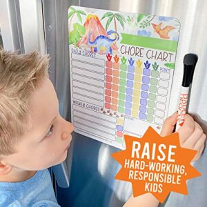Dinosaur Kids Chore Chart Magnetic, Reward Chart for Kids, Good Behavior Chart for Kids at Home, My Responsibility Chart for Kids, Magnetic Reward Chart for Kids Behavior, Chore Chart for One Child