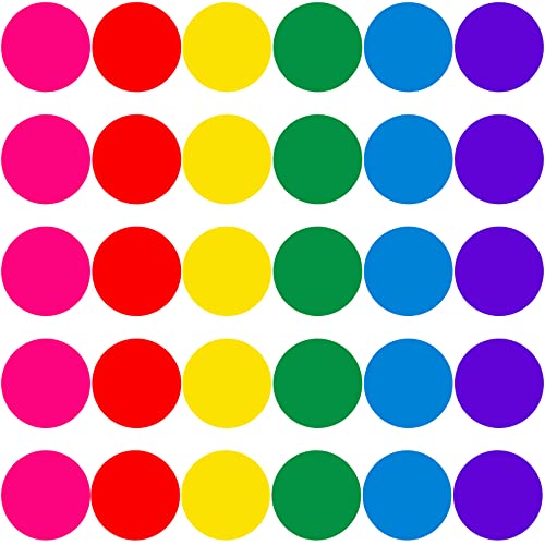 PAGOW 30pcs 6 Inch Classroom Floor Dots Floor Stickers, Waterproof Multi-Color Classroom Spots Stickers Markers, for Preschool Kindergarten Classroom ( Dot Diameter : 15 cm )