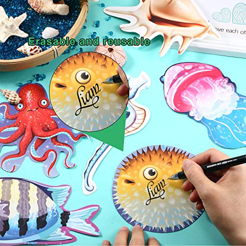 45 Pieces Ocean Cutouts Fish Cutouts Sea Cutouts Ocean Bulletin Board Ocean Classroom Decorations with Glue Point Dots for School Luau or Under The Sea Fishing Birthday Themed Party, 5.9 x 5.9 Inch