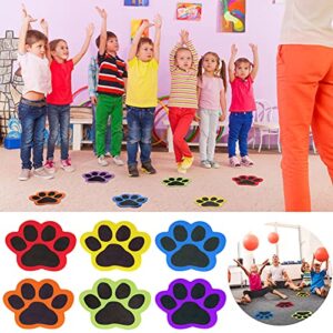 48 Pcs Carpet Markers Floor Dots, Paw Prints Carpet Dots for Teacher Supplies Elementary School Kindergarten Daycare Classroom Decoration