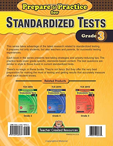 Prepare & Practice for Standardized Tests Grade 3: Language Arts, Math, Social Studies, Science (Prepare and Practice for Standardized Tests)