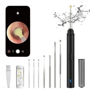 new generation ear wax removal, wireless 1296p hd image ear wax removal tool with camera and 6 led lights compatible with phones ipad new generation