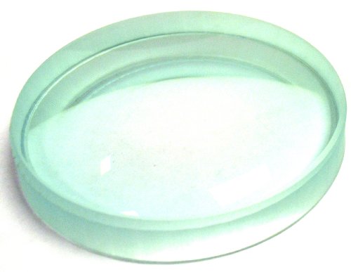 Optical Glass Lens, 3" (75mm) - 200mm Focal Length - Ground, Beveled Edges - Use as Top Spinning Base - Eisco Labs