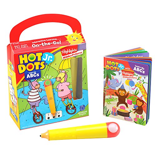 Educational Insights Hot Dots Jr. Learn My ABCs with Highlights: Homeschool Learning Workbooks, 48 Early Learning Lessons, Interactive Pen Included, Ages 3+