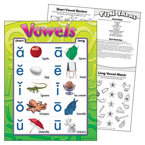 TREND ENTERPRISES, INC. Vowels Learning Chart, 17" x 22"