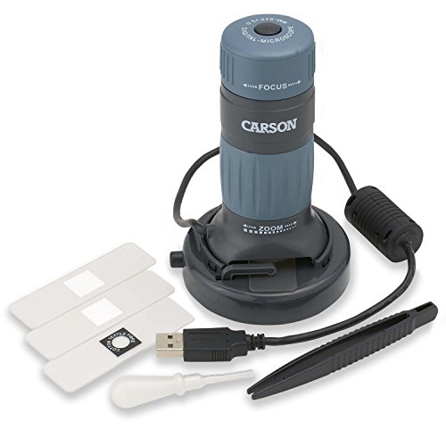 Carson MM-940 zPix 300 Zoom 86x-457x Power USB Digital Microscope with Integrated Camera and Video Capture,Black