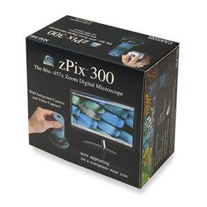 Carson MM-940 zPix 300 Zoom 86x-457x Power USB Digital Microscope with Integrated Camera and Video Capture,Black