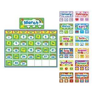 Carson Dellosa Calendar Set—Multicolor, Seasonal Kit With Monthly Headers, Days of the Week, Numbers, Seasons, Holidays, Bulletin Board Décor (415 pc)