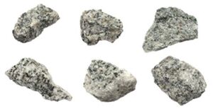 6pk raw porphyritic granite, igneous rock specimen – approx. 1″- geologist selected & hand processed – great for science classrooms – eisco labs