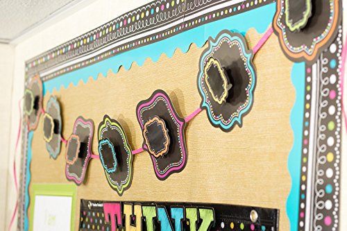Teacher Created Resources Chalkboard Brights Straight Border Trim (5619)