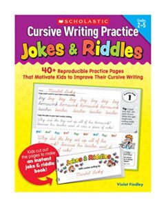 cursive writing practice: jokes & riddles