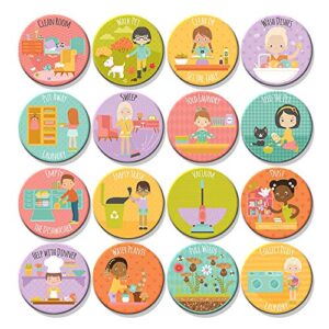 jennakate- toddler daily routine and behavior reward chore add-on magnets with pictures (chores)