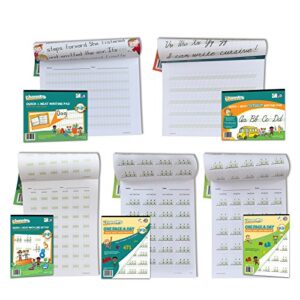 Best value Channie’s Visual Math, Handwriting, and Cursive Bonus Pack of 5 Separate Workbooks, Grades 1st – 3rd, Size 8.5” x 11” With FREE Alphabet Card
