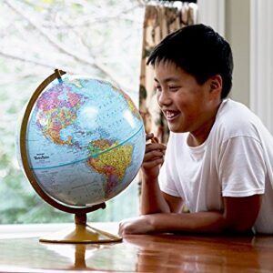 Replogle Explorer World Blue Ocean Globe, Desktop, 12" diameter, Up-to-Date Cartography, Raised Relief, Educational, perfect for Students of all ages