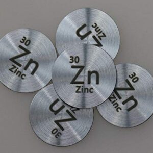 Zinc (Zn) 24.26mm Metal Disc 99.5% Pure for Collection or Experiments