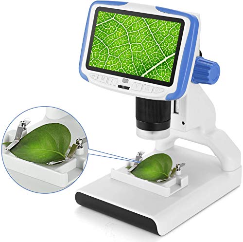 Andonstar AD205 Digital Microscope 200X Magnification USB LCD Microscope for Children, Student, Hobbyist DIY, with Slides Kit School Lab Fun&Educational Plant Insect Specimen Slides Observation