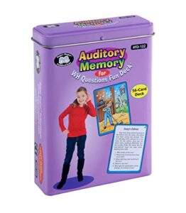 super duper publications | auditory memory for wh questions fun deck | listening comprehension flash cards | educational learning materials for children