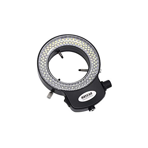 HAYEAR 144 LED Ring Light Lamp Illuminator Lighting Sourse for Industry Stereo Microscope Camera with Power Adapter HY-144B
