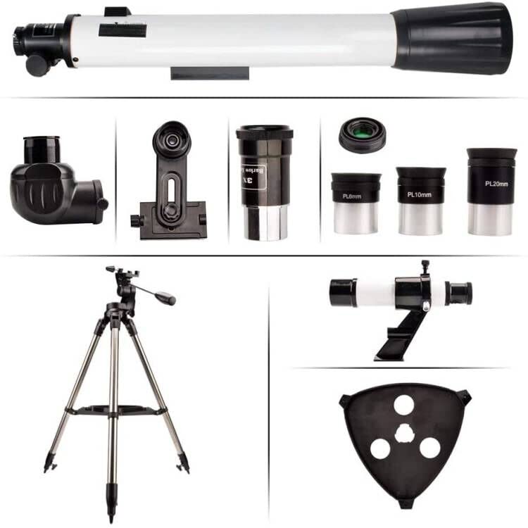 Moutec Telescope for Astronomy Beginners with Sturdy Steel Tripod, 700x70mm AZ Astronomical Refractor Telescope for Adults, Great Astronomy Gift for Kids to Explore Moon and Planets