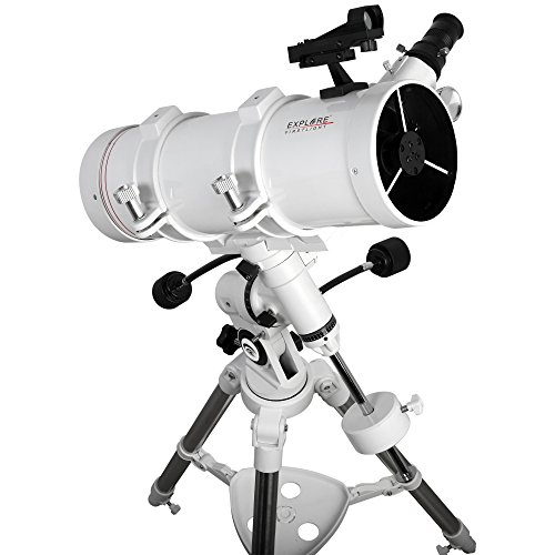 Explore Scientific FirstLight 114mm Newtonian Telescope with EQ3 Mount (White) - Mounted Telescope for Adults Stargazing - Observation Telescope and Astronomy Telescope