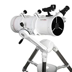 Explore Scientific FirstLight 114mm Newtonian Telescope with EQ3 Mount (White) - Mounted Telescope for Adults Stargazing - Observation Telescope and Astronomy Telescope