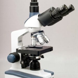 AmScope T120B-M Digital Professional Siedentopf Trinocular Compound Microscope, 40X-2000X Magnification, WF10x and WF20x Eyepieces, Brightfield, LED Illumination, Abbe Condenser with Iris Diaphragm, Double-Layer Mechanical Stage, 100-240VAC, Includes 1.3M