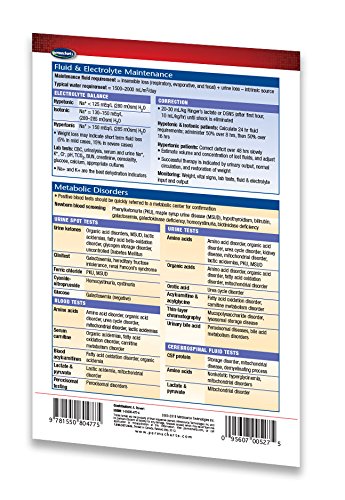 Pediatric Care Guide I - 4.5" x 6.75" Laminated Medical Pocket Quick Reference Guide by Permacharts
