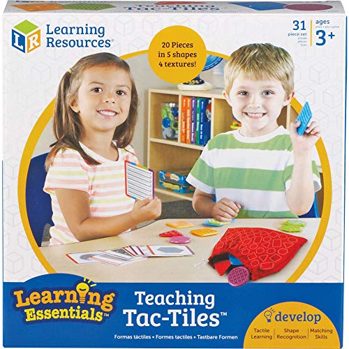 Learning Resources Teaching Tac-Tiles, Hands-on Learning, Ages 3+