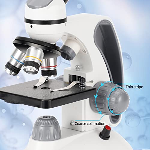 40X-2000X Compound monocular Microscope with Microscope Slide Set, Cell Phone Adapter, Dual LED Illumination Powerful School Home Education biomicroscope， 2MP USB Camera