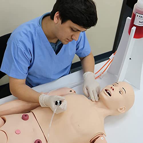 MZBZYU 5.7ft Life Size Patient Care Manikin Training CPR Simulator Basic Geri Nursing Skills Geriatric Human Model Mannequin Full Body for Students Education Teaching Medical Training Skills