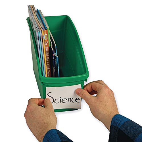 S&S Worldwide Durable Book, Magazine, File Folder, and Binder Holders. Ideal Bin for Narrow or Vertical Storage Needs. Instantly Color Code Home or Classroom, Assorted Primary Colors. Set of 6.